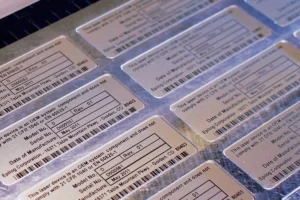 serienummers gemarkeerd met een laser
