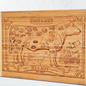 Gegraveerd Bamboe hout met een Epilog Laser